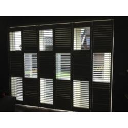 Luxe houten shutters 2,94 breed x 2,39 hoog, ral 9010 wit