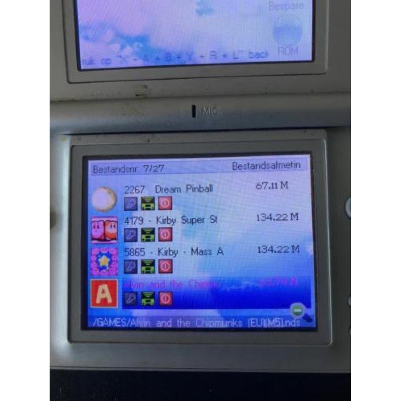 Nintendo DS Silver Lite met gamecard