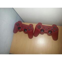 Red ps3 slim 500 + 2 controllers + 6 games