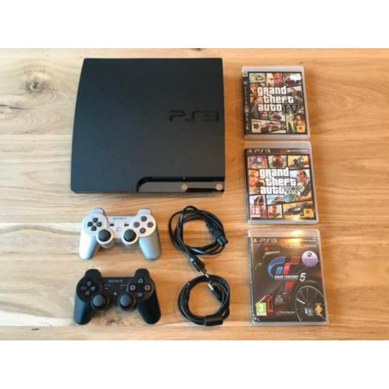 Sony Playstation 3 - 2x Dual Shock - 3x Games - Nieuwstaat!