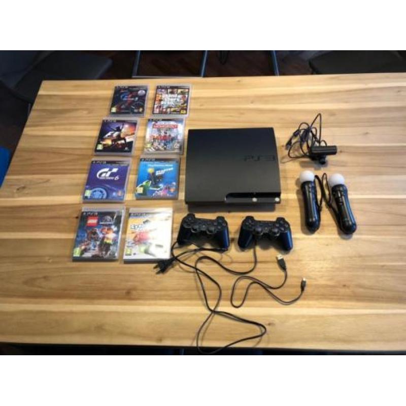 PS3 Console games 2 controllers 2 move controllers en eye